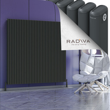 Kotto Aluminium Radiator 1600x1661 Dark Anthracite - Thumbnail