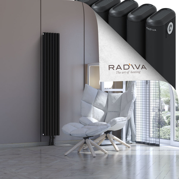 Kotto Aluminium Radiator 1600x266 Black - Thumbnail