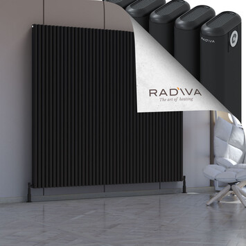 Kotto Aluminium Radiator 1800x1976 Black - Thumbnail