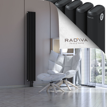 Kotto Aluminium Radiator 1800x221 Black - Thumbnail