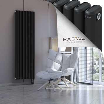 Kotto Aluminium Radiator 1800x536 Black - Thumbnail