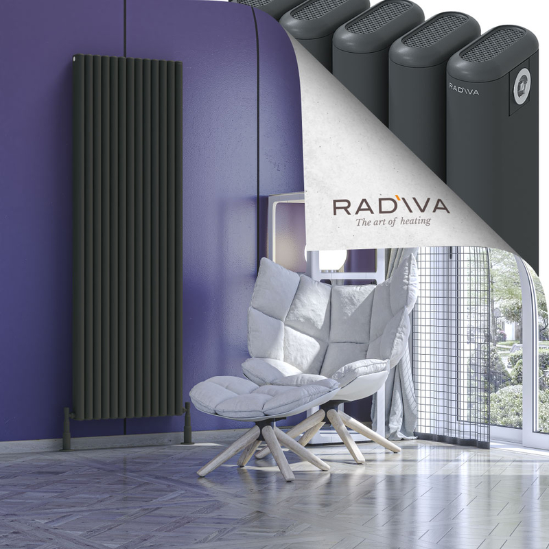 Kotto Aluminium Radiator 1800x581 Dark Anthracite