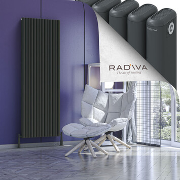 Kotto Aluminium Radiator 1800x626 Dark Anthracite - Thumbnail