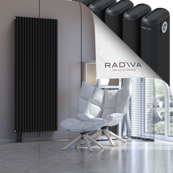 Kotto Aluminium Radiator 1800x716 Black - Thumbnail