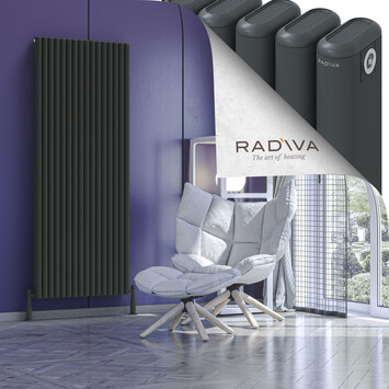 Kotto Aluminium Radiator 1800x716 Dark Anthracite - Thumbnail