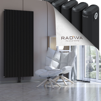 Kotto Aluminium Radiator 1800x851 Black - Thumbnail