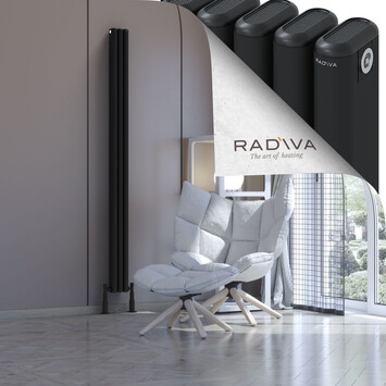 Kotto Aluminium Radiator 1900x131 Black - Thumbnail