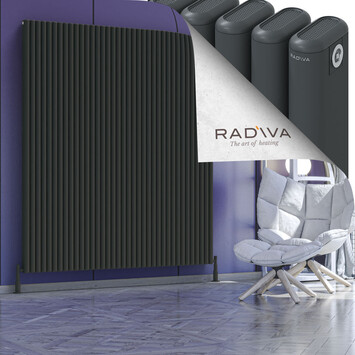 Kotto Aluminium Radiator 1900x1661 Dark Anthracite - Thumbnail