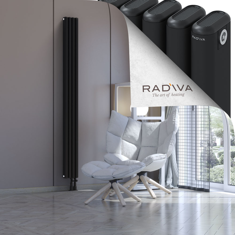 Kotto Aluminium Radiator 1900x176 Black