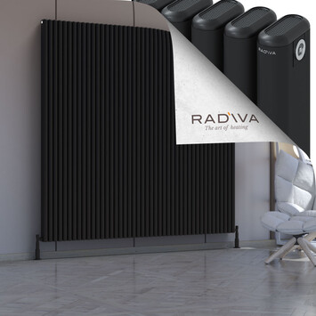 Kotto Aluminium Radiator 1900x1976 Black - Thumbnail