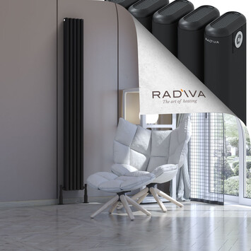 Kotto Aluminium Radiator 1900x221 Black - Thumbnail