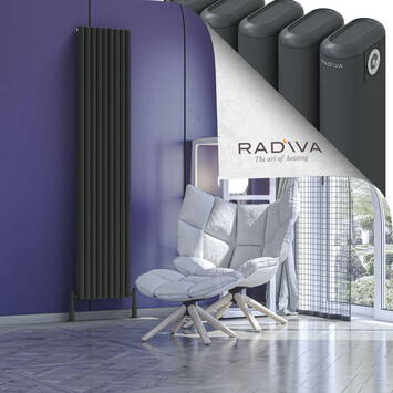 Kotto Aluminium Radiator 1900x401 Dark Anthracite - Thumbnail