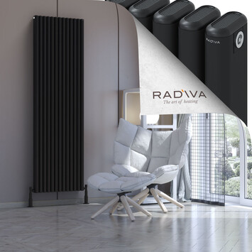 Kotto Aluminium Radiator 1900x581 Black - Thumbnail