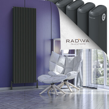 Kotto Aluminium Radiator 1900x626 Dark Anthracite - Thumbnail