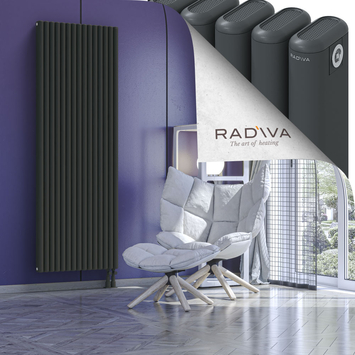 Kotto Aluminium Radiator 1900x671 Dark Anthracite - Thumbnail