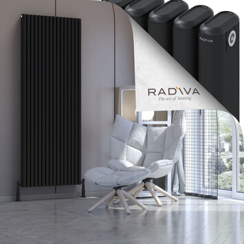 Kotto Aluminium Radiator 1900x716 Black - Thumbnail