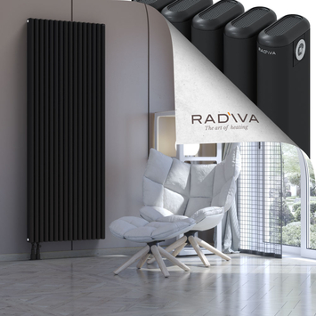 Kotto Aluminium Radiator 1900x716 Black - Thumbnail