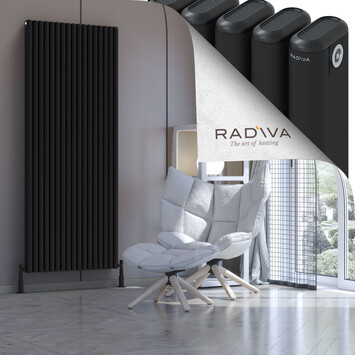 Kotto Aluminium Radiator 1900x761 Black - Thumbnail