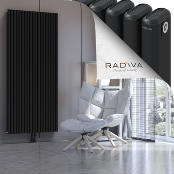 Kotto Aluminium Radiator 1900x851 Black - Thumbnail