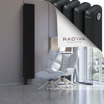 Kotto Aluminium Radiator 2000x311 Black - Thumbnail