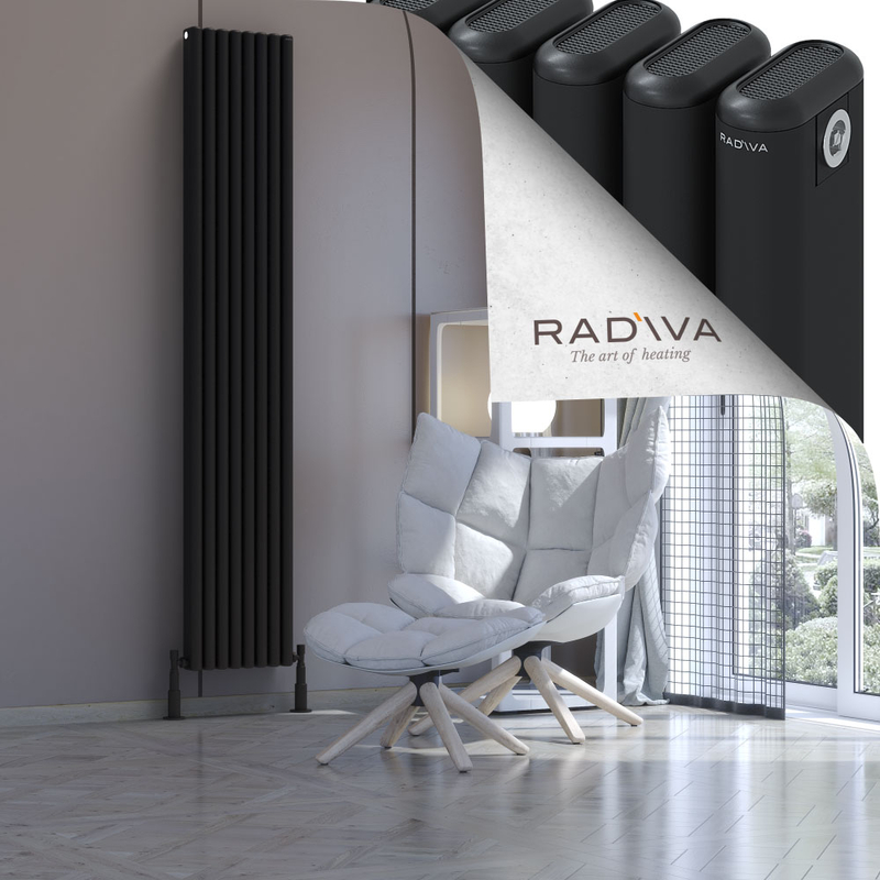 Kotto Aluminium Radiator 2000x356 Black