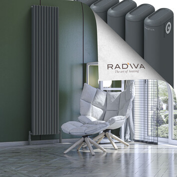 Kotto Aluminium Radiator 2000x446 Anthracite - Thumbnail