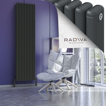 Kotto Aluminium Radiator 2000x536 Dark Anthracite - Thumbnail