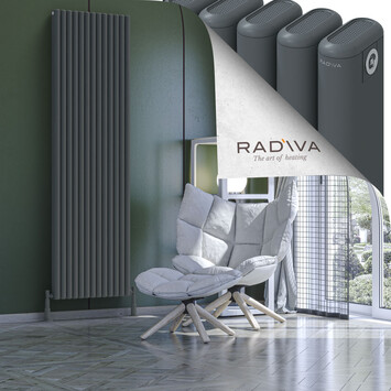 Kotto Aluminium Radiator 2000x581 Anthracite - Thumbnail