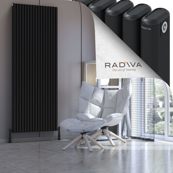 Kotto Aluminium Radiator 2000x761 Black - Thumbnail