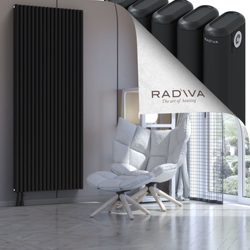 Kotto Aluminium Radiator 2000x806 Black - Thumbnail