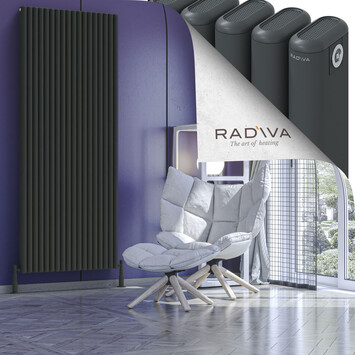 Kotto Aluminium Radiator 2000x806 Dark Anthracite - Thumbnail