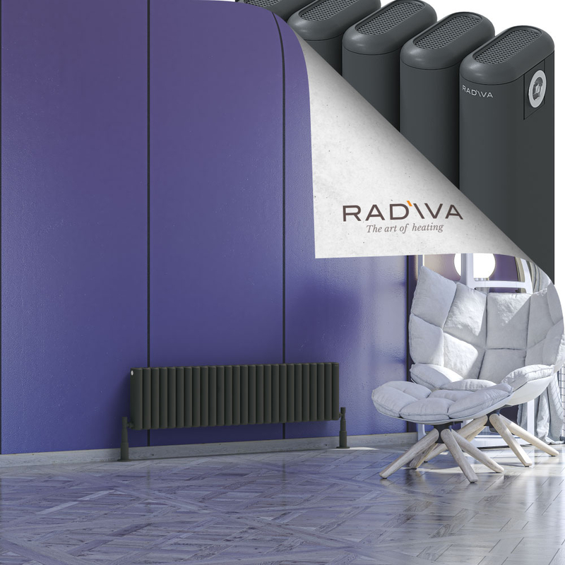 Kotto Aluminium Radiator 300x1166 Dark Anthracite