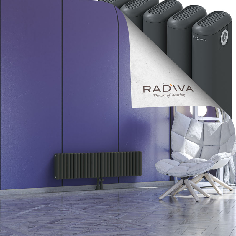 Kotto Aluminium Radiator 300x1166 Dark Anthracite