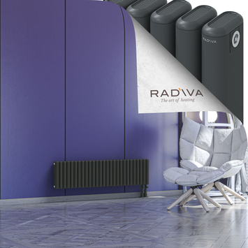 Kotto Aluminium Radiator 300x1211 Dark Anthracite - Thumbnail