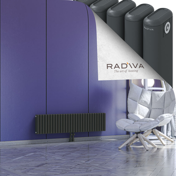 Kotto Aluminium Radiator 300x1256 Dark Anthracite - Thumbnail