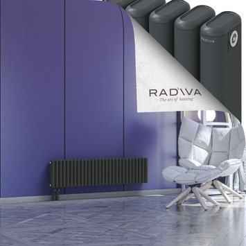 Kotto Aluminium Radiator 300x1256 Dark Anthracite - Thumbnail