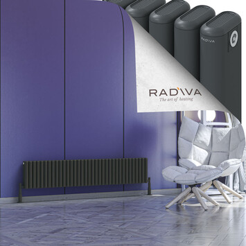 Kotto Aluminium Radiator 300x1571 Dark Anthracite - Thumbnail