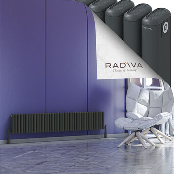 Kotto Aluminium Radiator 300x1661 Dark Anthracite - Thumbnail