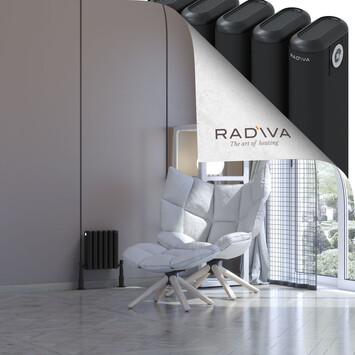 Kotto Aluminium Radiator 300x266 Black - Thumbnail