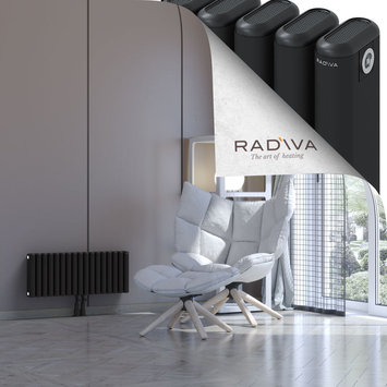 Kotto Aluminium Radiator 300x761 Black - Thumbnail