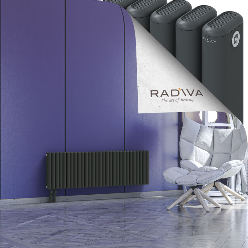 Kotto Aluminium Radiator 400x1301 Dark Anthracite