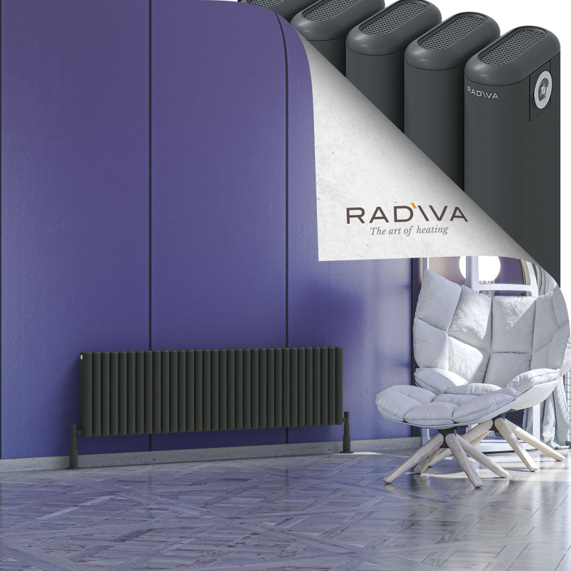 Kotto Aluminium Radiator 400x1436 Dark Anthracite