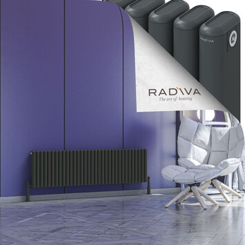 Kotto Aluminium Radiator 400x1481 Dark Anthracite - Thumbnail