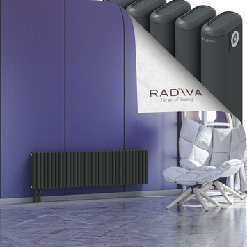 Kotto Aluminium Radiator 400x1481 Dark Anthracite - Thumbnail