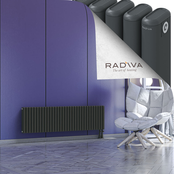 Kotto Aluminium Radiator 400x1481 Dark Anthracite - Thumbnail