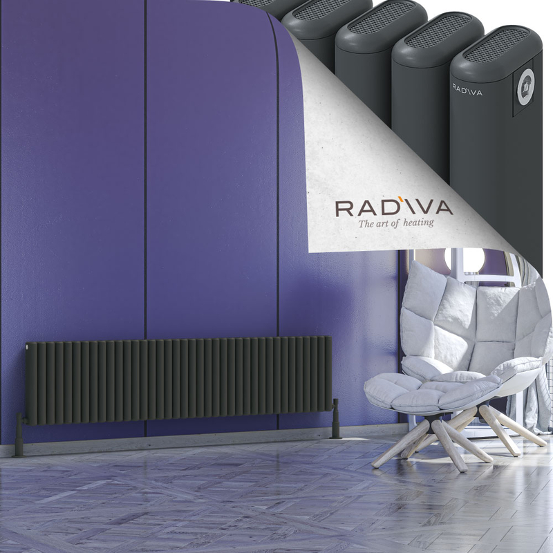 Kotto Aluminium Radiator 400x1706 Dark Anthracite