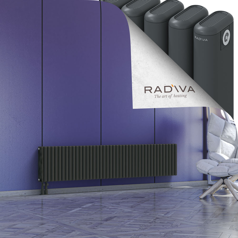 Kotto Aluminium Radiator 400x1886 Dark Anthracite