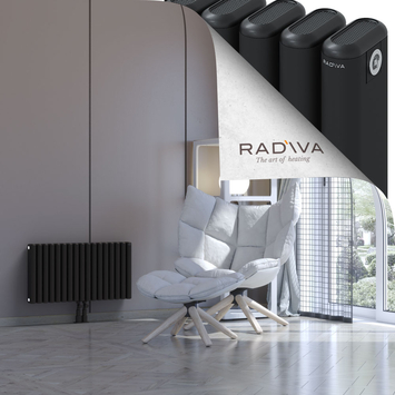 Kotto Aluminium Radiator 400x761 Black - Thumbnail