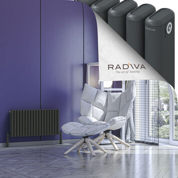 Kotto Aluminium Radiator 400x806 Dark Anthracite - Thumbnail