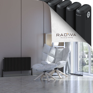 Kotto Aluminium Radiator 400x851 Black - Thumbnail